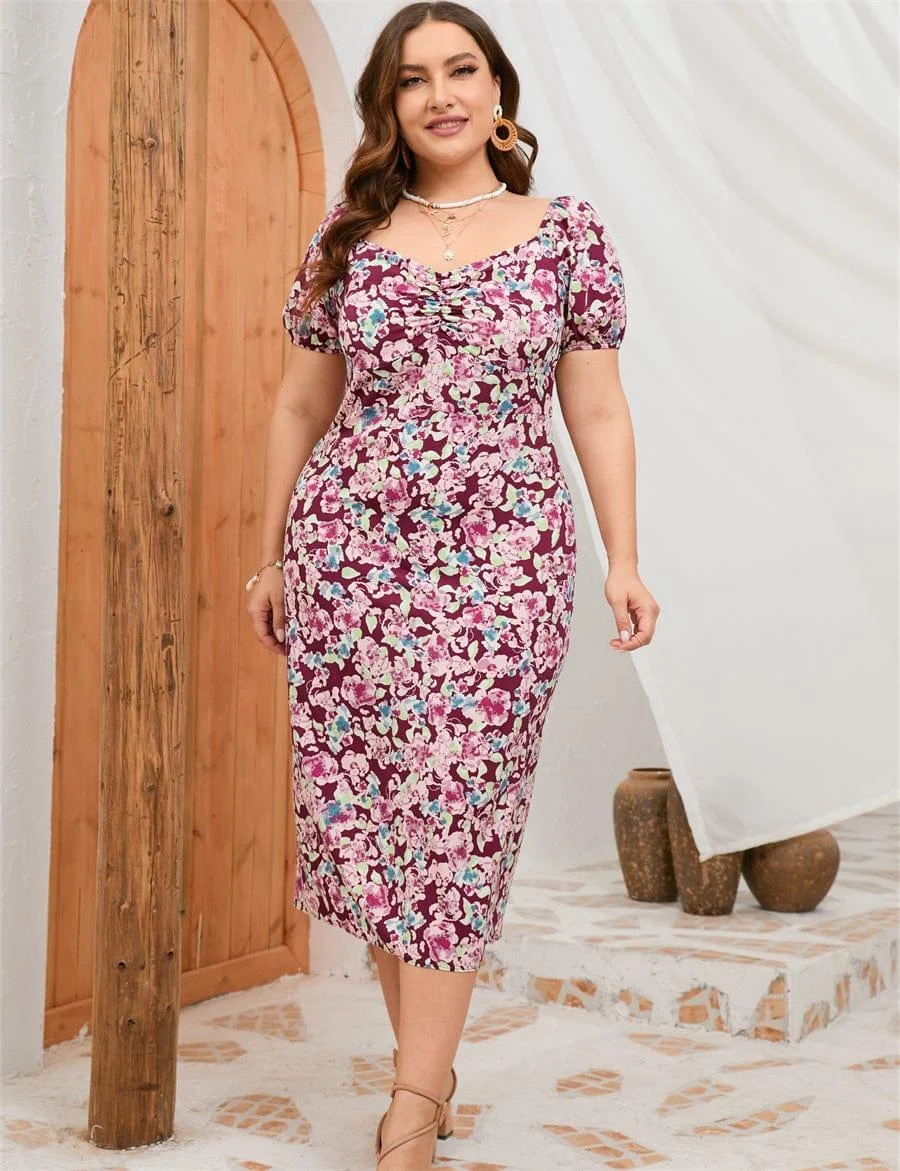 Plus Size Lizzie Midi Dress - Glova