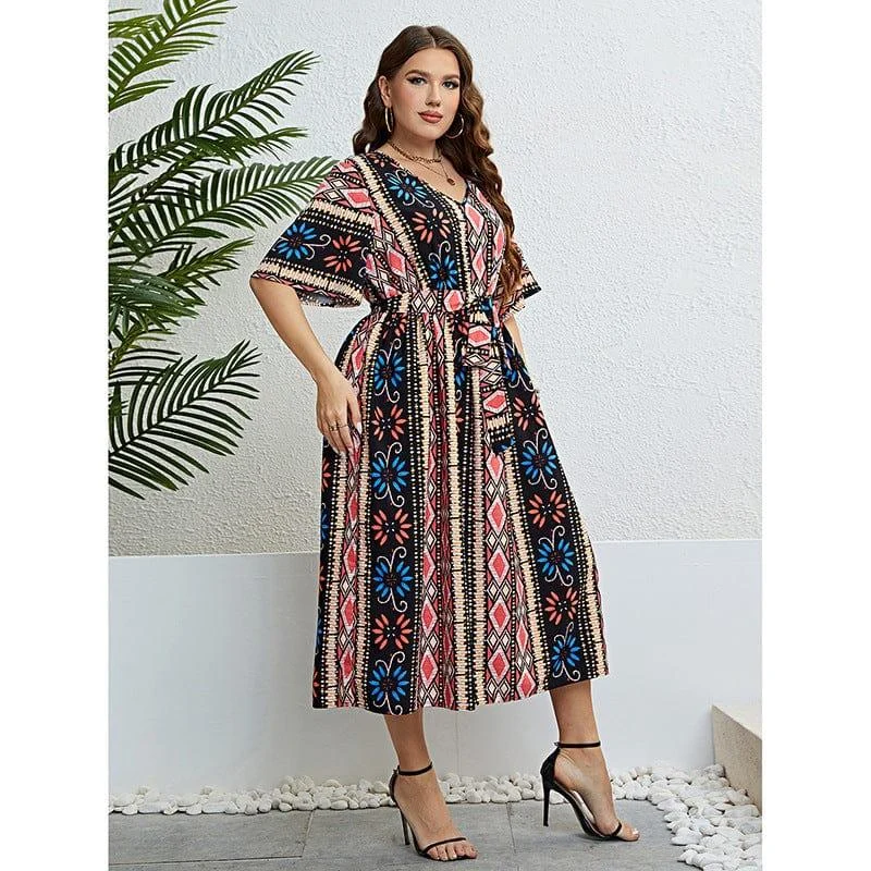 Plus Size Lydia Midi Dress - Glova