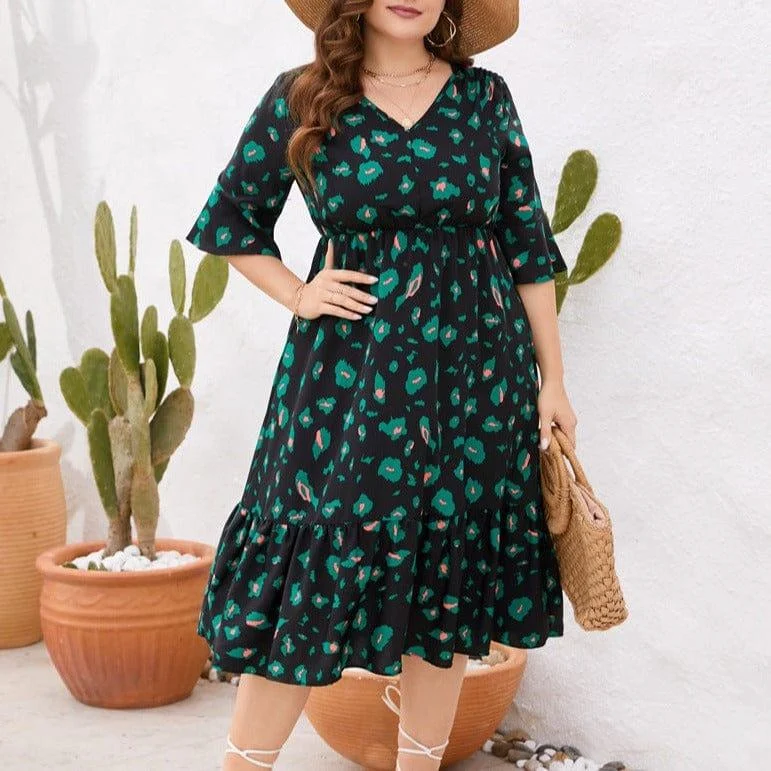 Plus Size Maggie Midi Dress - Glova