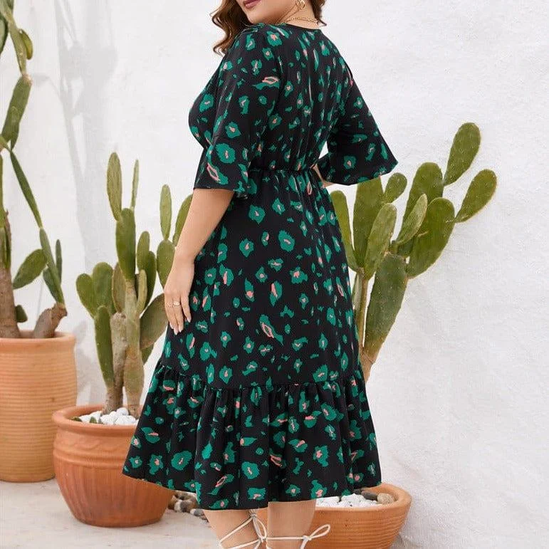 Plus Size Maggie Midi Dress - Glova