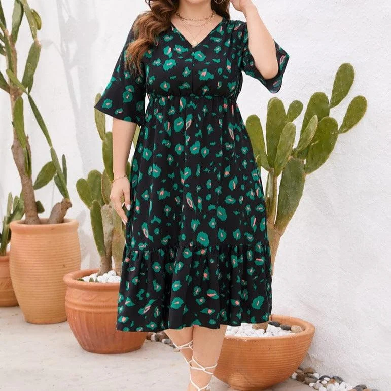 Plus Size Maggie Midi Dress - Glova