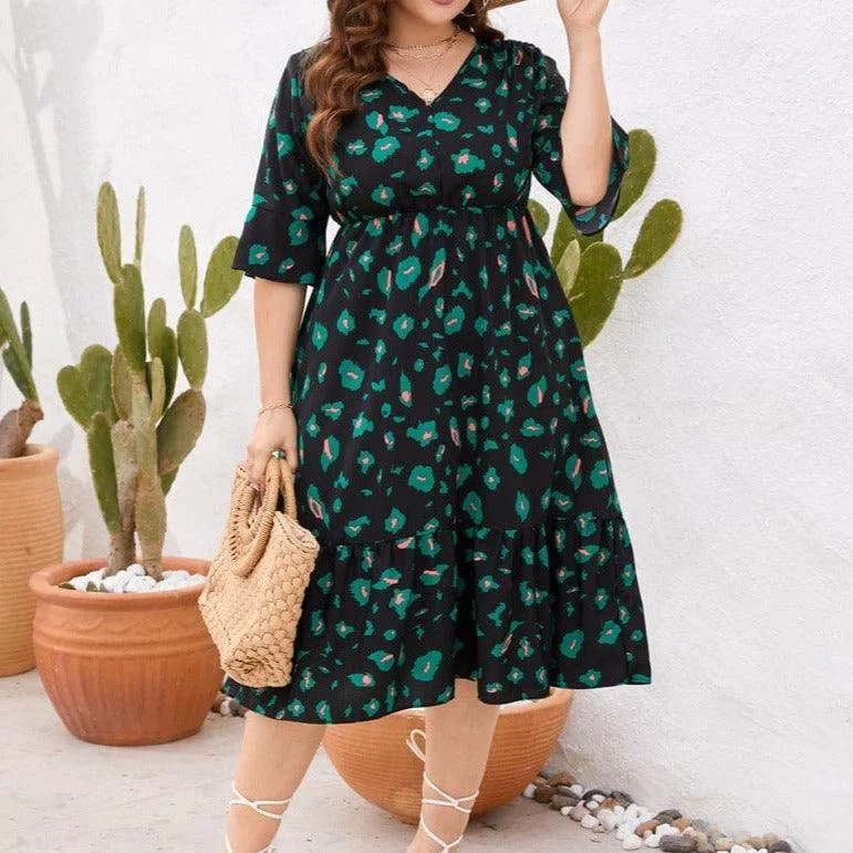 Plus Size Maggie Midi Dress - Glova