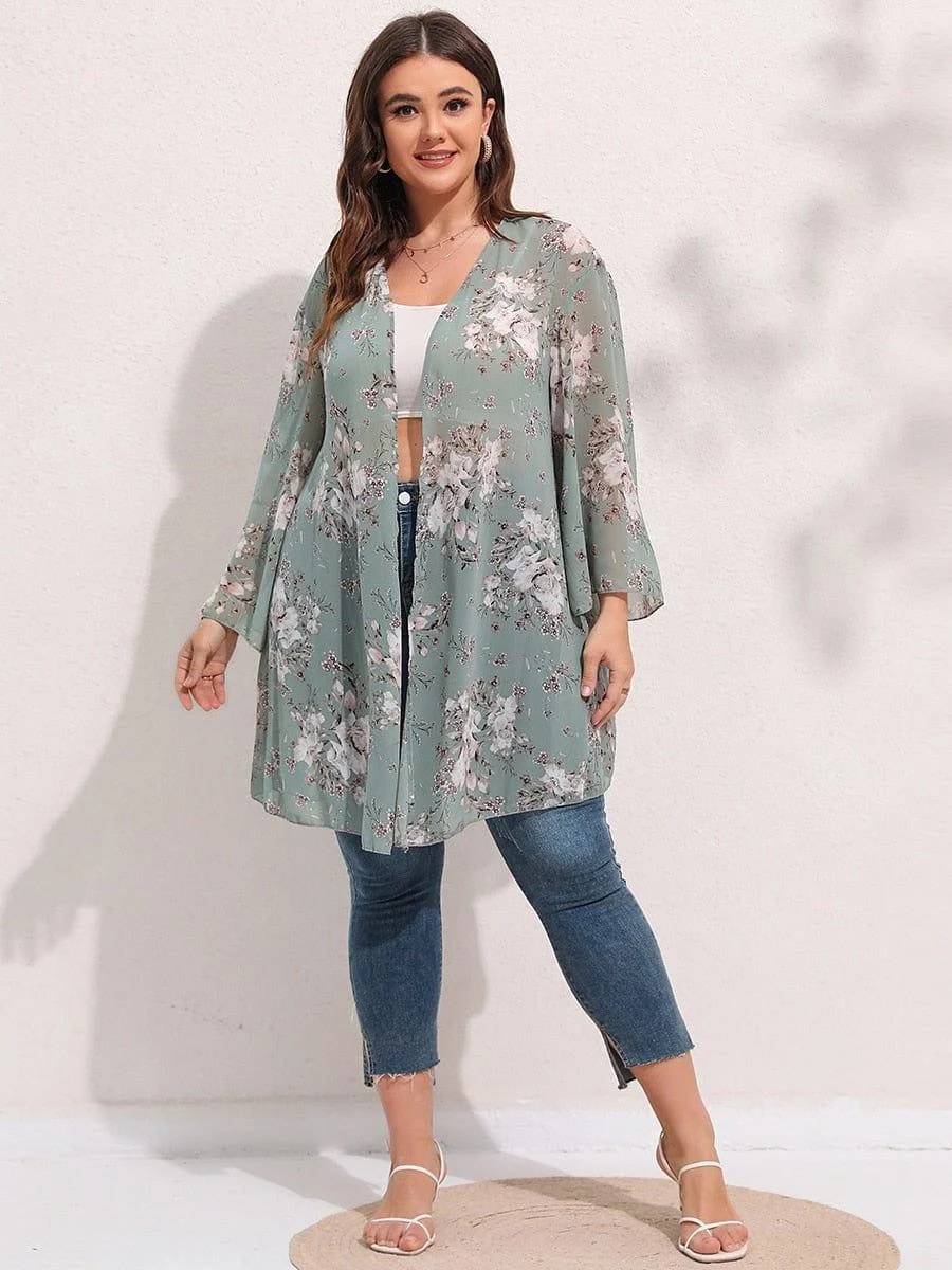 Plus Size Tamesis Cardigan Kimono - Glova