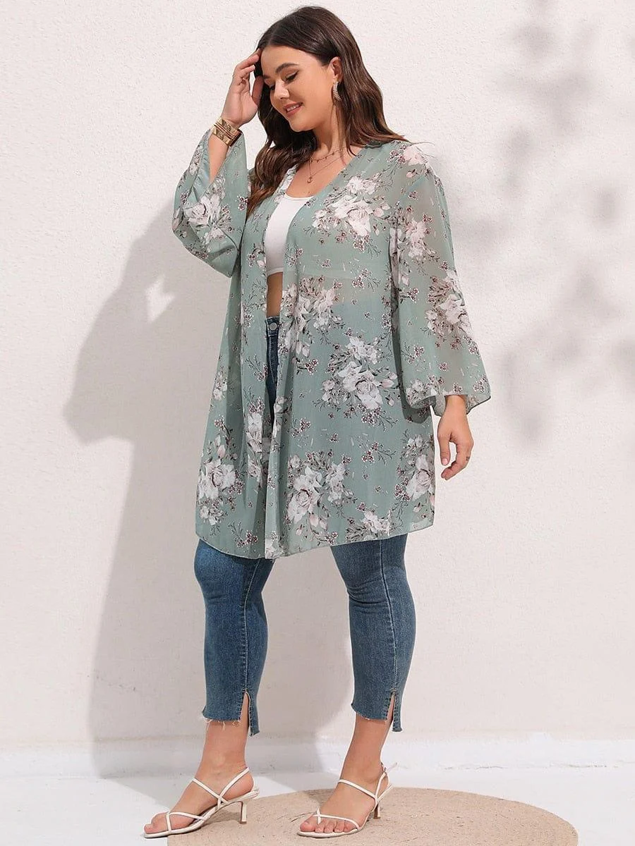 Plus Size Tamesis Cardigan Kimono - Glova