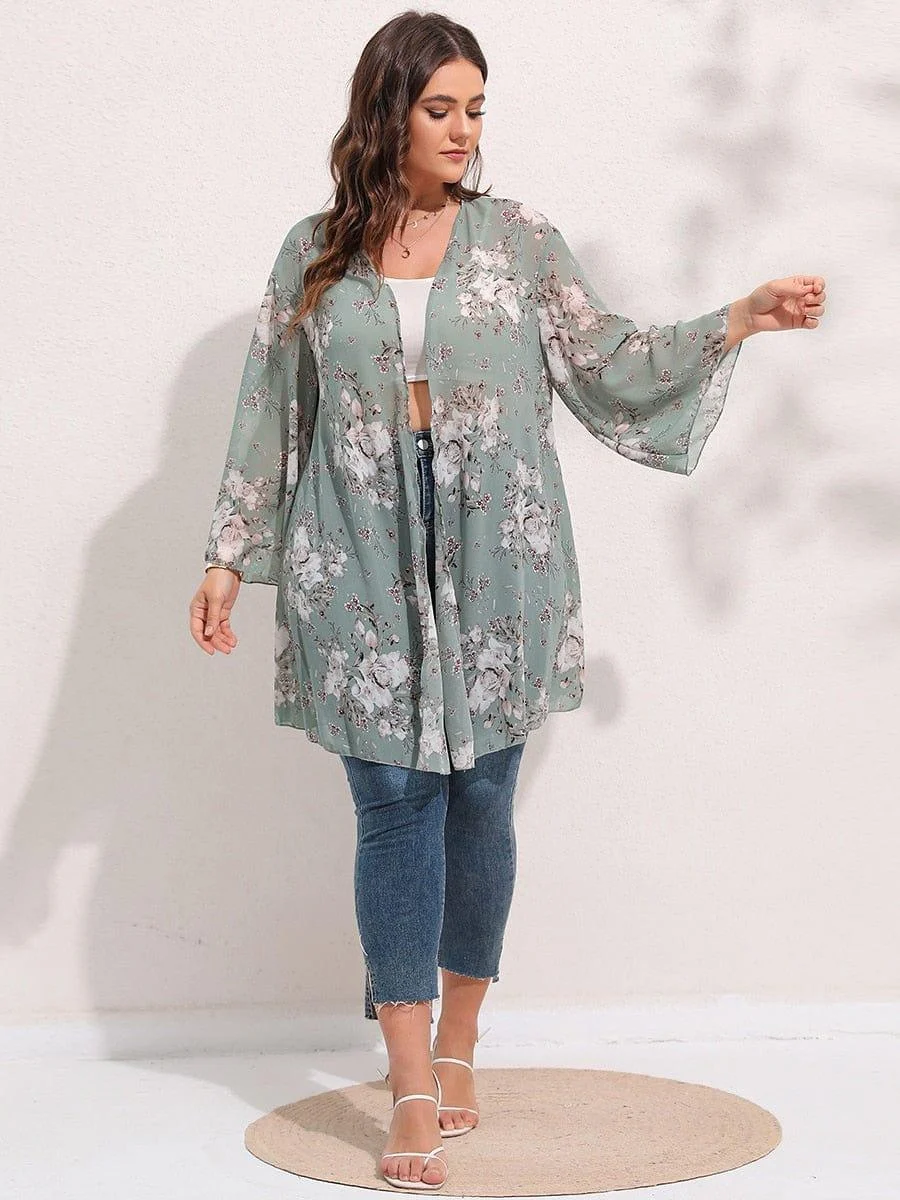 Plus Size Tamesis Cardigan Kimono - Glova