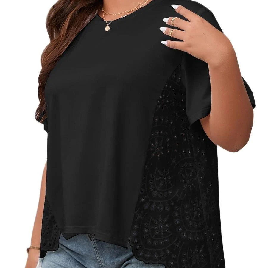 Plus Size Venus Embroidery Tee - Glova