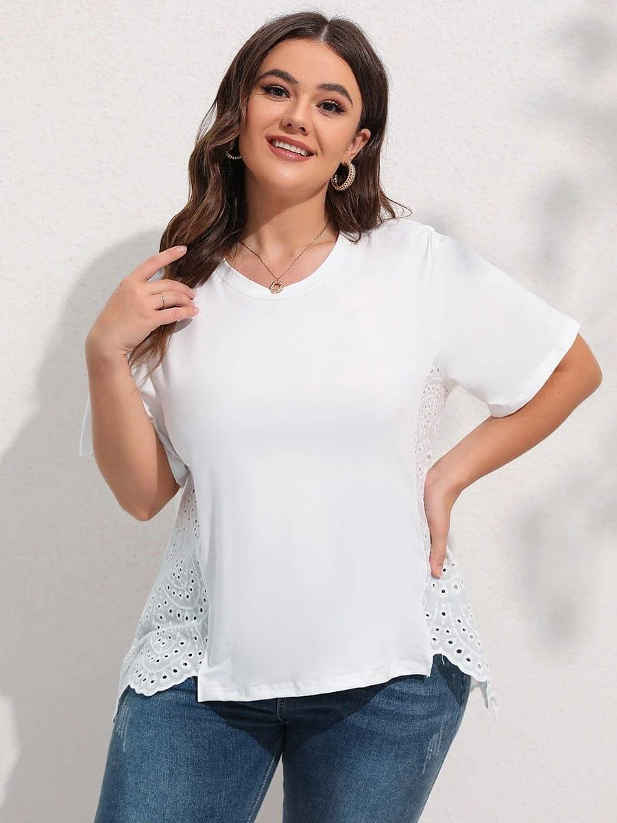 Plus Size Venus Embroidery Tee - Glova