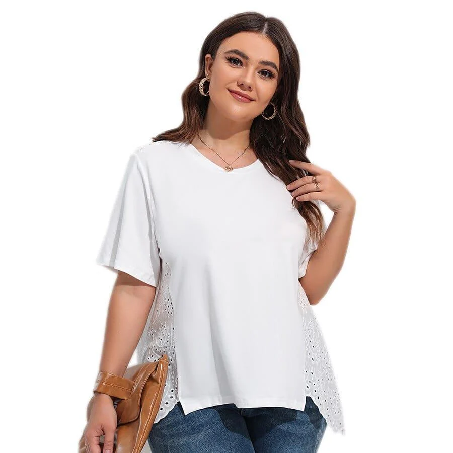 Plus Size Venus Embroidery Tee - Glova