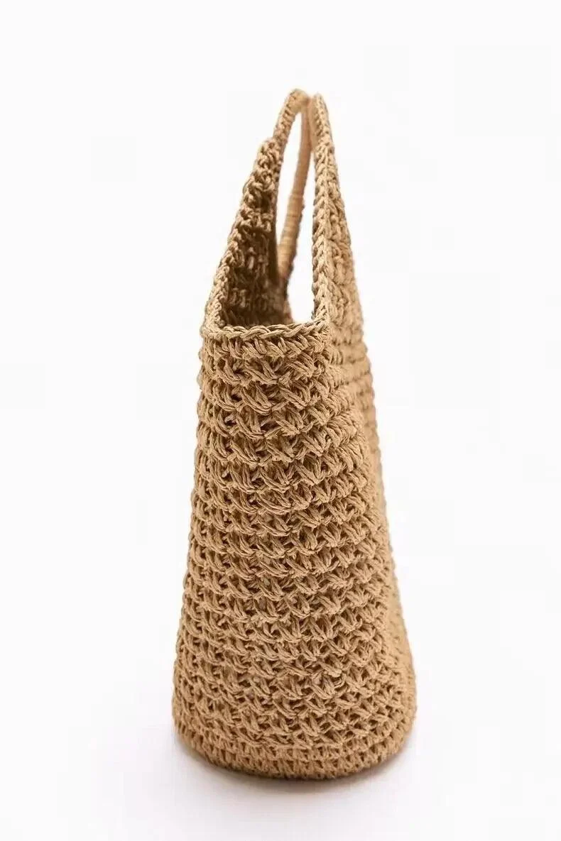 Portia Casual Straw Market Tote Bag - Glova