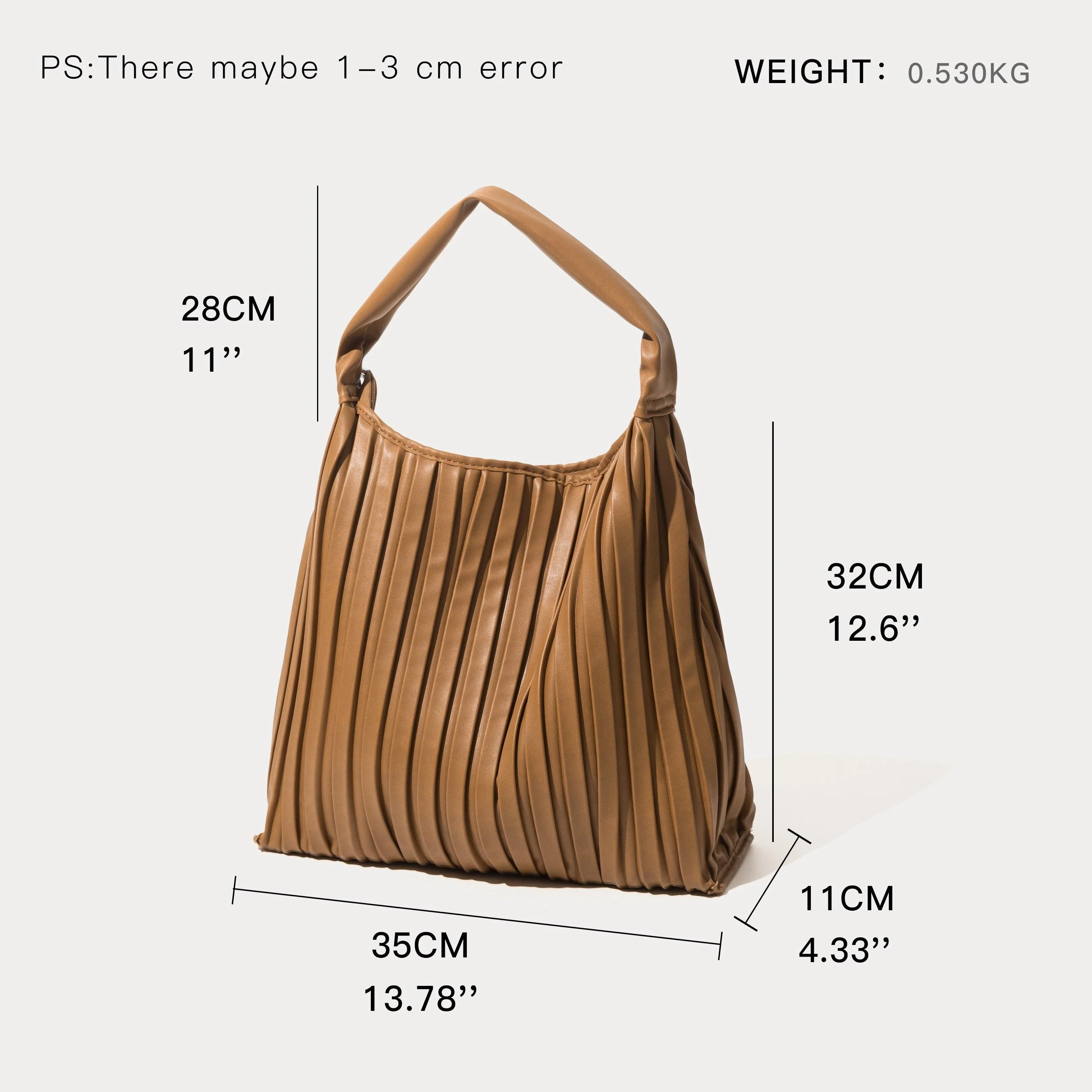 Portia Pleated Faux Leather Hobo Bags - 5 Colors - Glova