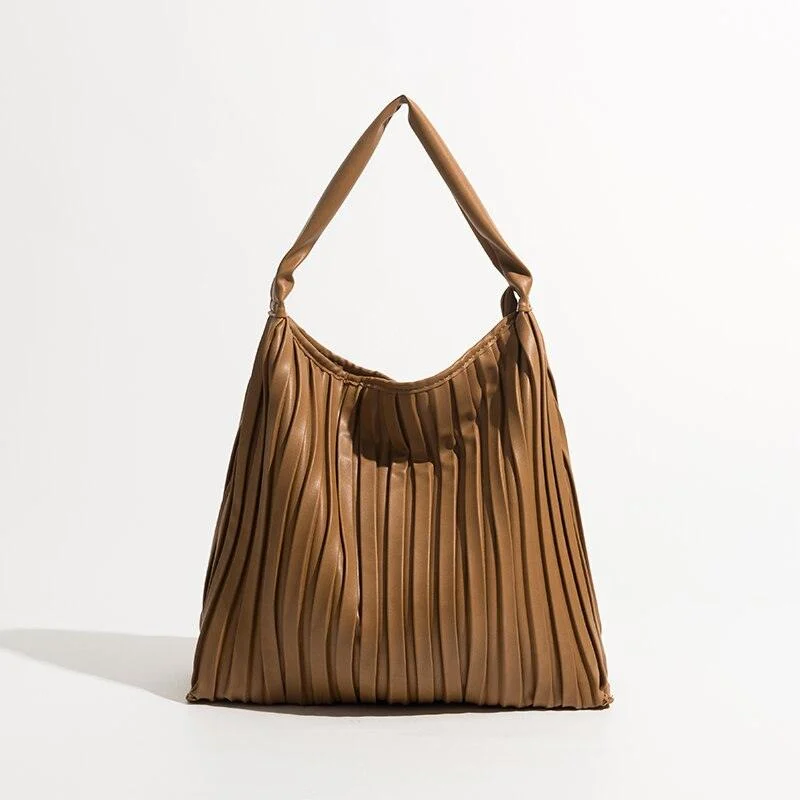 Portia Pleated Faux Leather Hobo Bags - 5 Colors - Glova