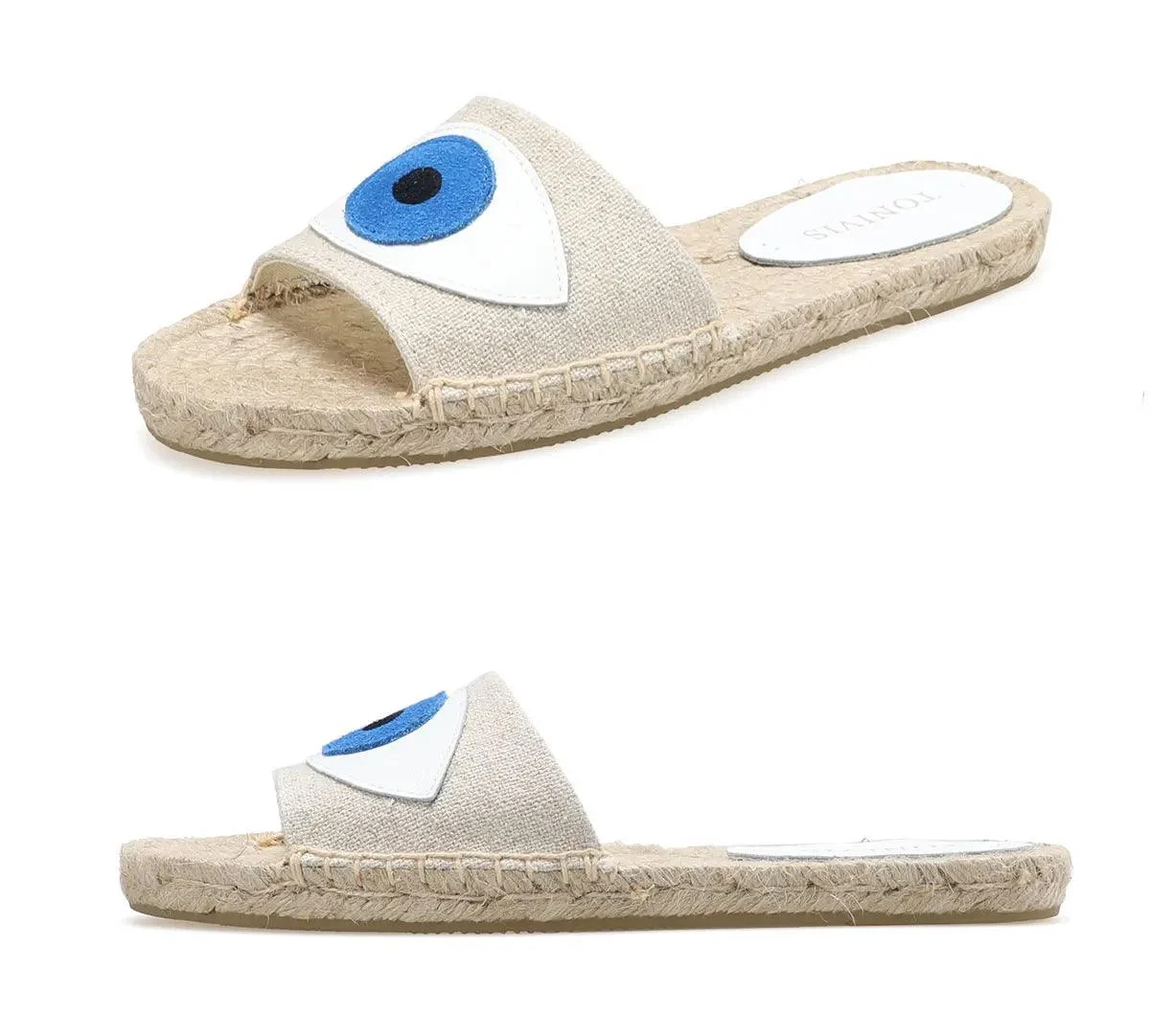 Prudence Blue Eye Espadrilles Slippers - Glova