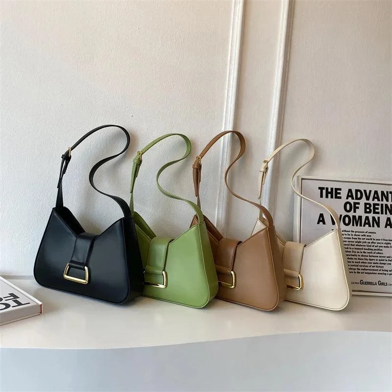 PU Leather Solid Small Underarm Shoulder Side Bags - Glova