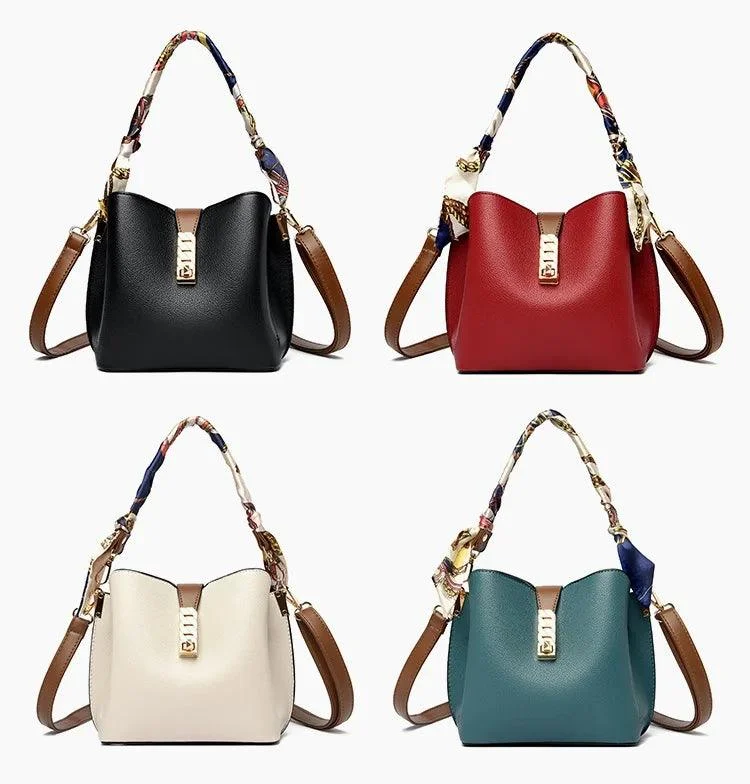 PU Leather Women Bucket Shoulder Bags - Glova