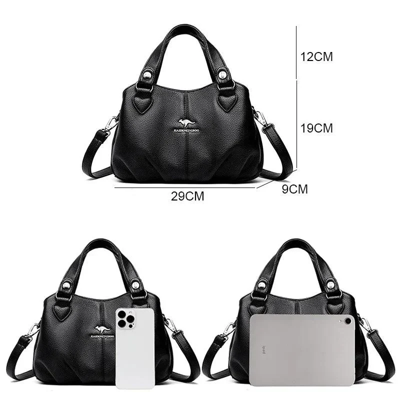 PU Leather Zipper Pocket Ladies Messenger Bags - Glova