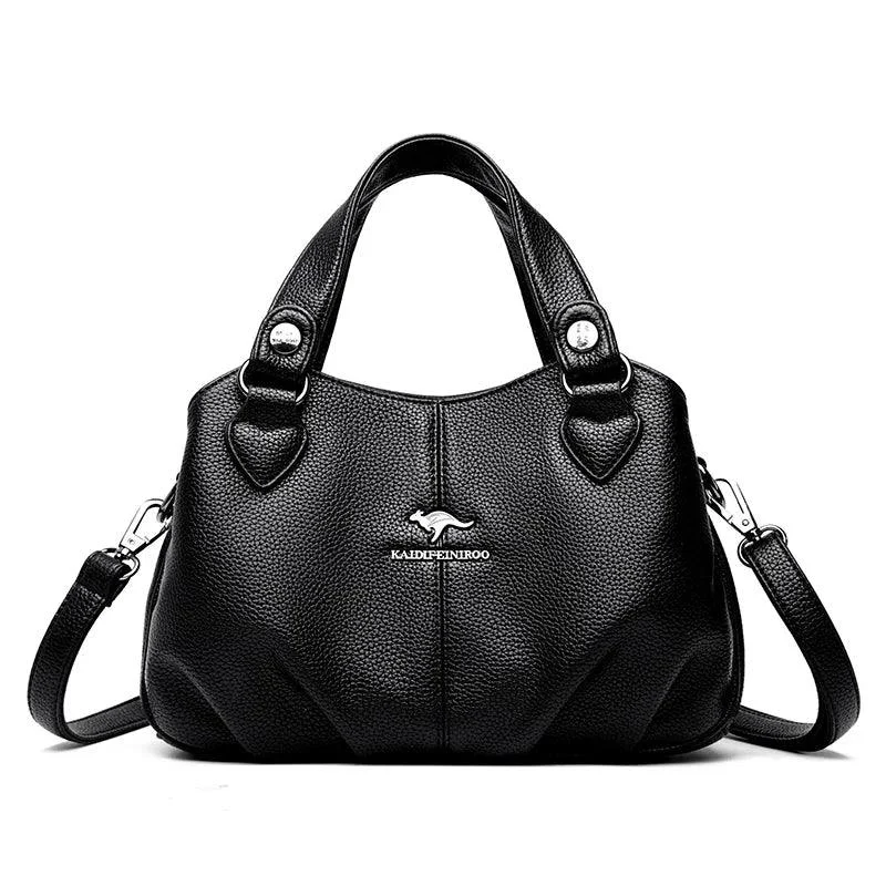 PU Leather Zipper Pocket Ladies Messenger Bags - Glova