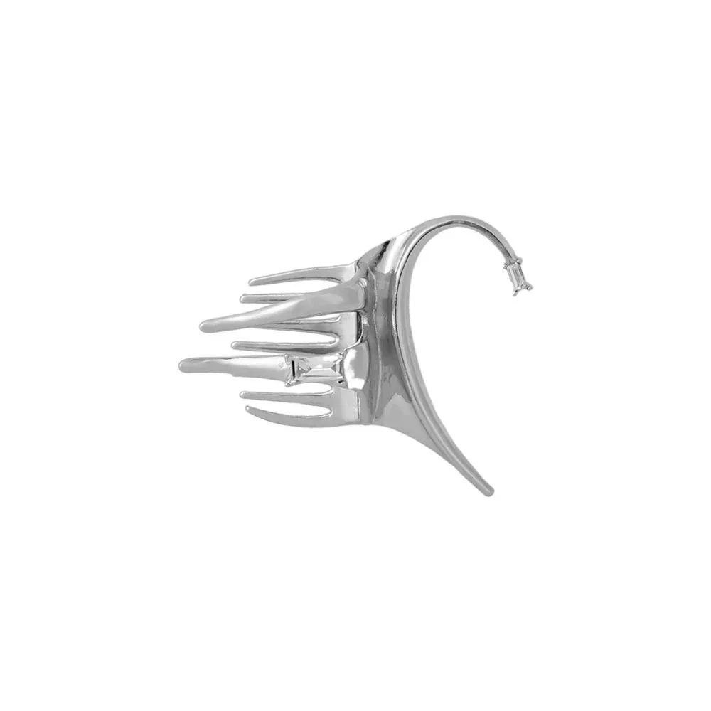 Punk Silver Fairy Hair Claw Ear Cuff - Glova