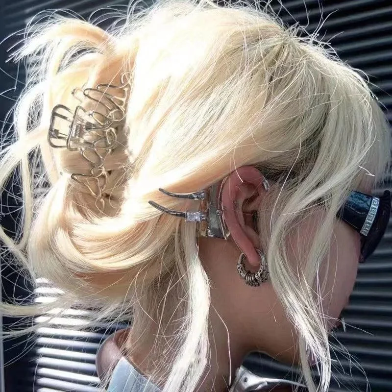 Punk Silver Fairy Hair Claw Ear Cuff - Glova