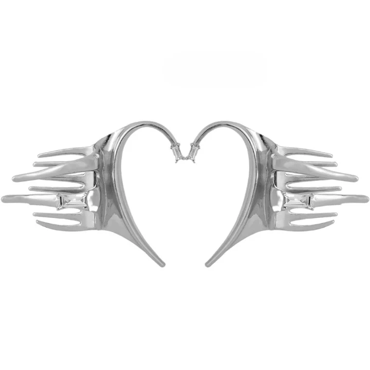 Punk Silver Fairy Hair Claw Ear Cuff - Glova