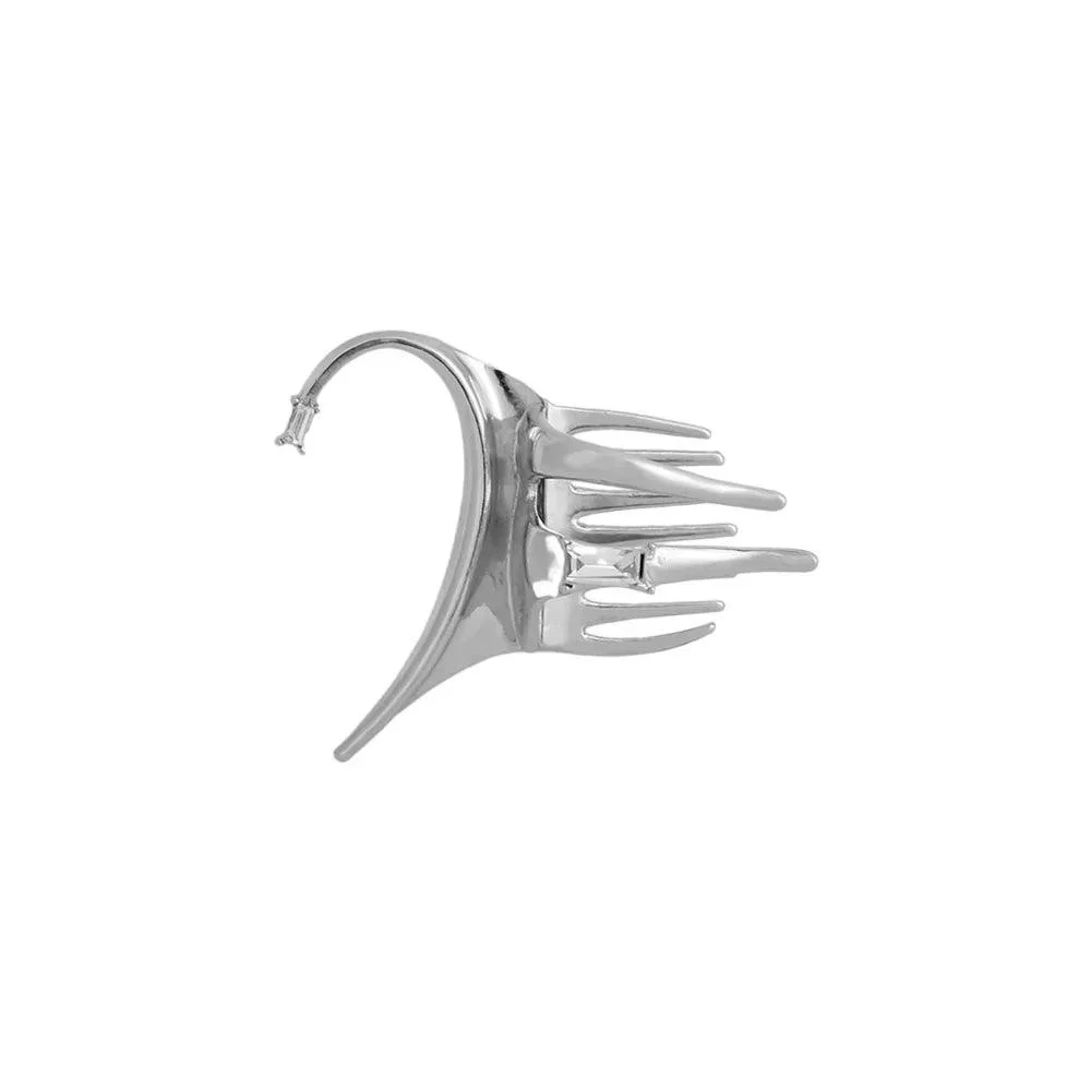 Punk Silver Fairy Hair Claw Ear Cuff - Glova