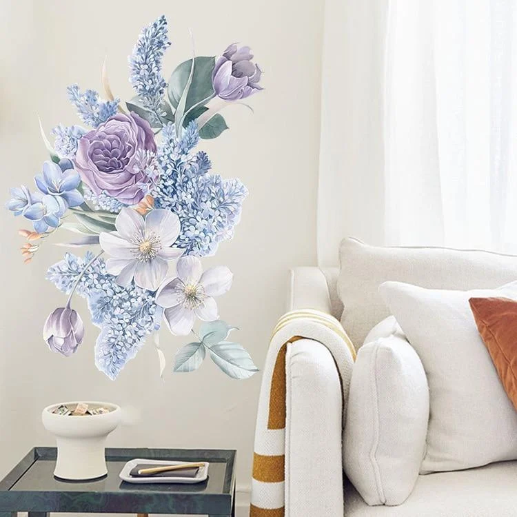 Purple Flowers Wall Sticker - Glova