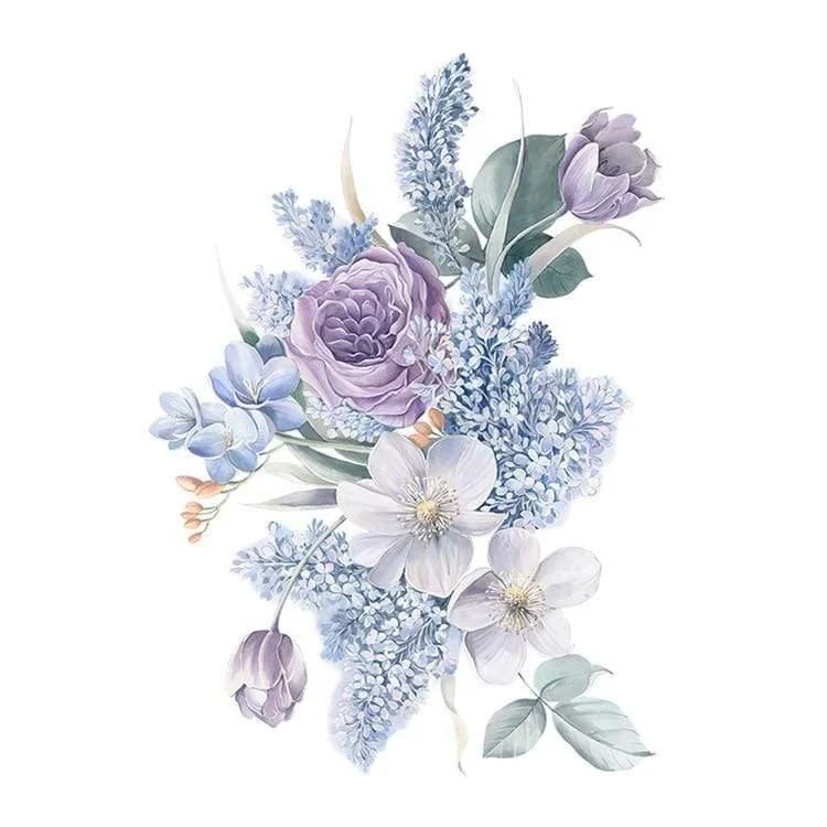 Purple Flowers Wall Sticker - Glova