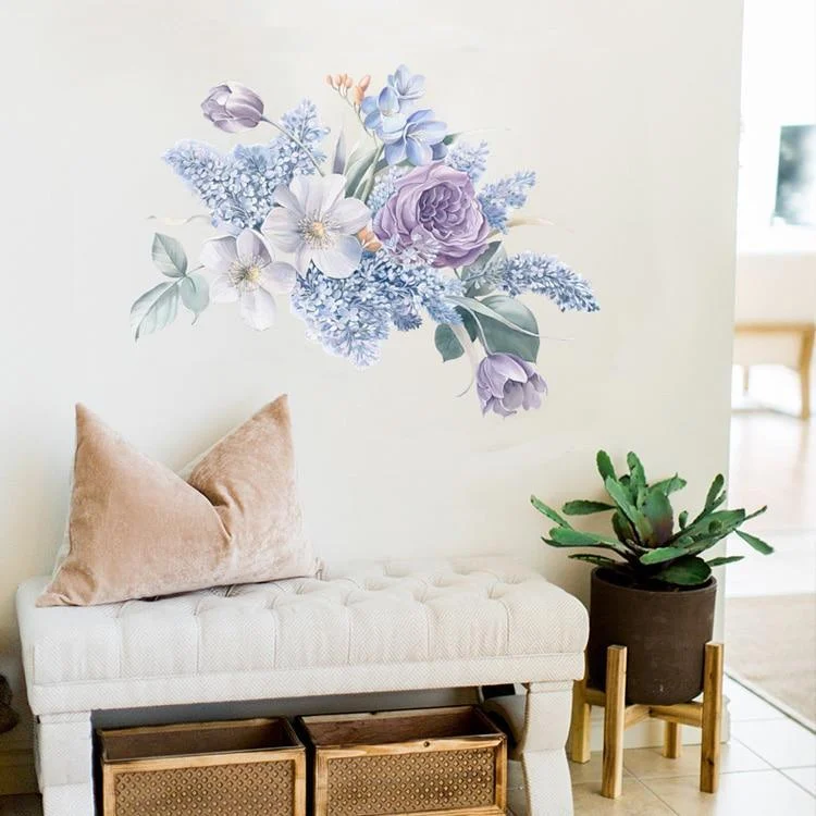 Purple Flowers Wall Sticker - Glova