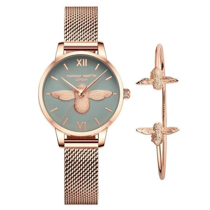 Queen Bee Women's Watch and Bracelet Set - Glova