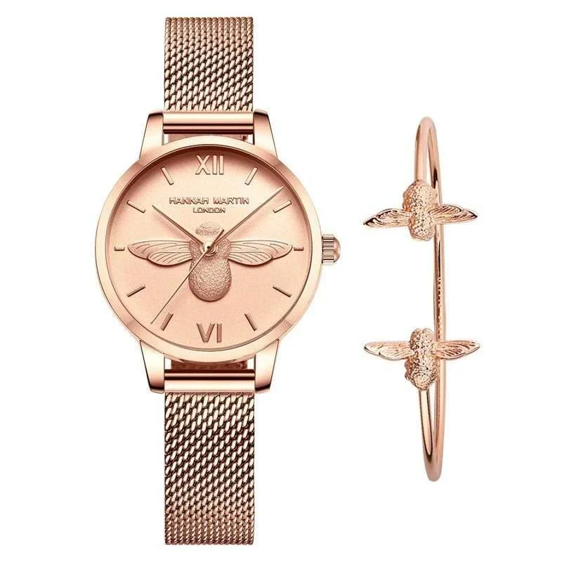 Queen Bee Women's Watch and Bracelet Set - Glova