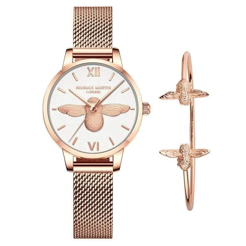 Queen Bee Women's Watch and Bracelet Set - Glova