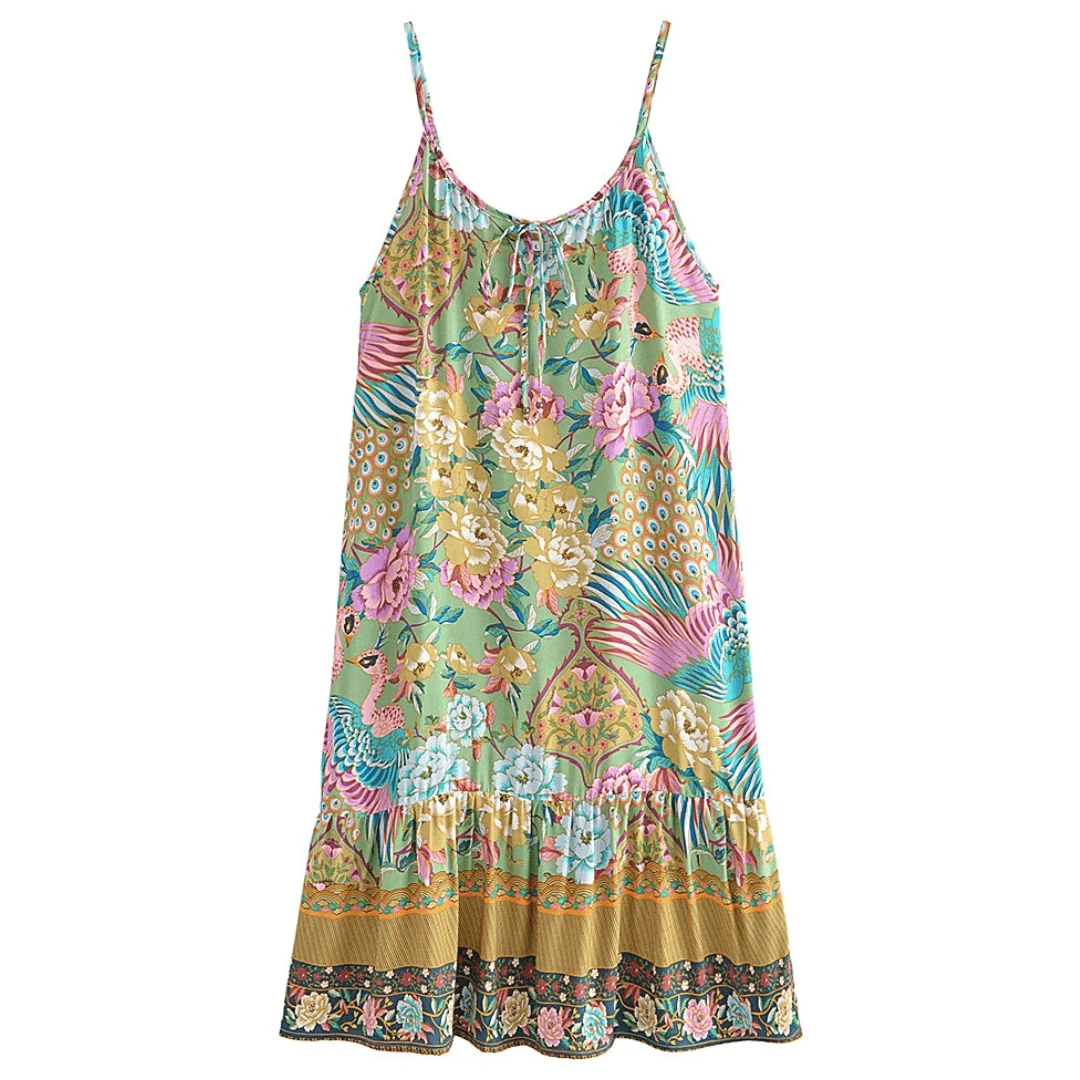 Quincy Boho Midi Dress - Glova