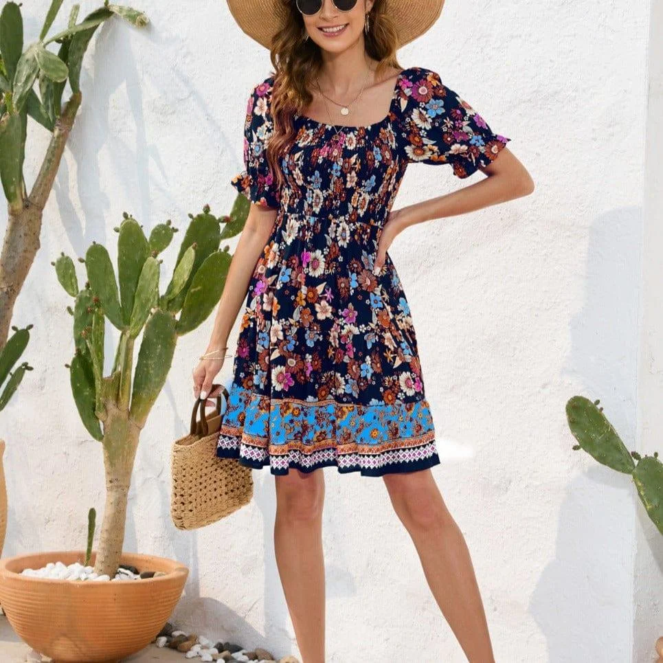 Quinley Boho Mini Dress - Glova