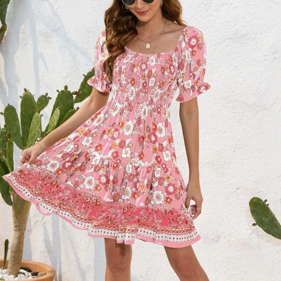 Quinley Boho Mini Dress - Glova