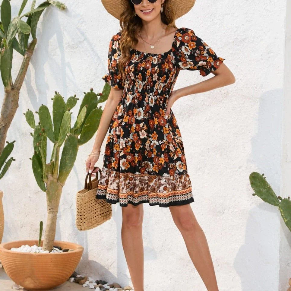 Quinley Boho Mini Dress - Glova