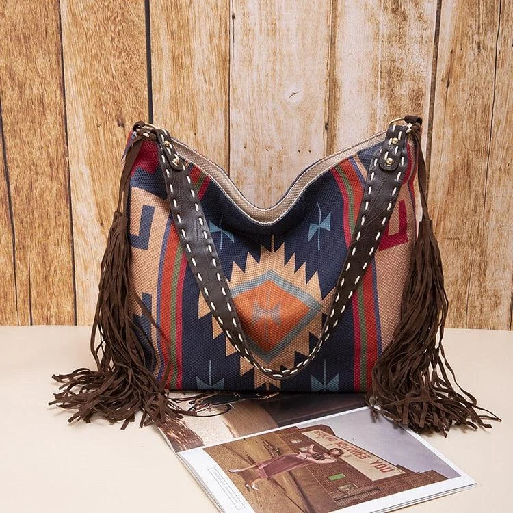 Raelynn Tribal Prints Western Shoulder Bags - 16 Colors - Glova