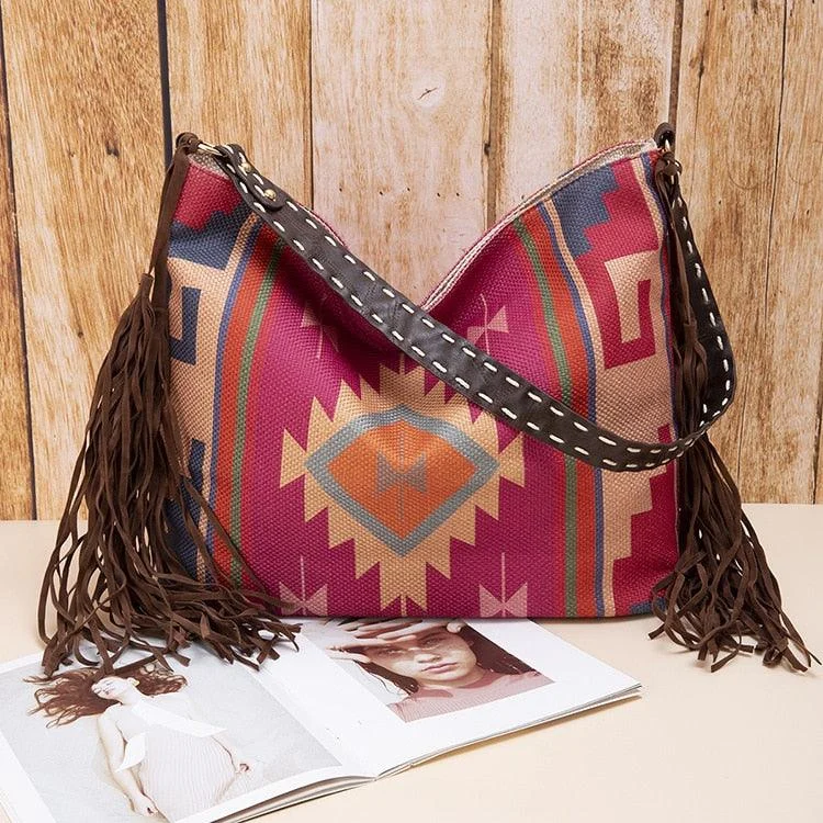 Raelynn Tribal Prints Western Shoulder Bags - 16 Colors - Glova