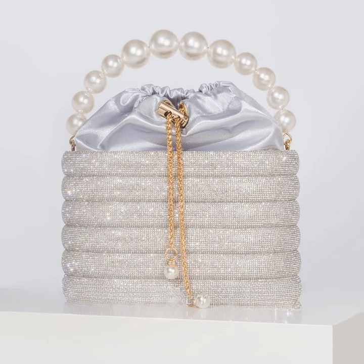 Raen Crystal & Pearl Handle Evening Clutch Bag - 6 Colors - Glova