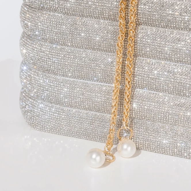 Raen Crystal & Pearl Handle Evening Clutch Bag - 6 Colors - Glova