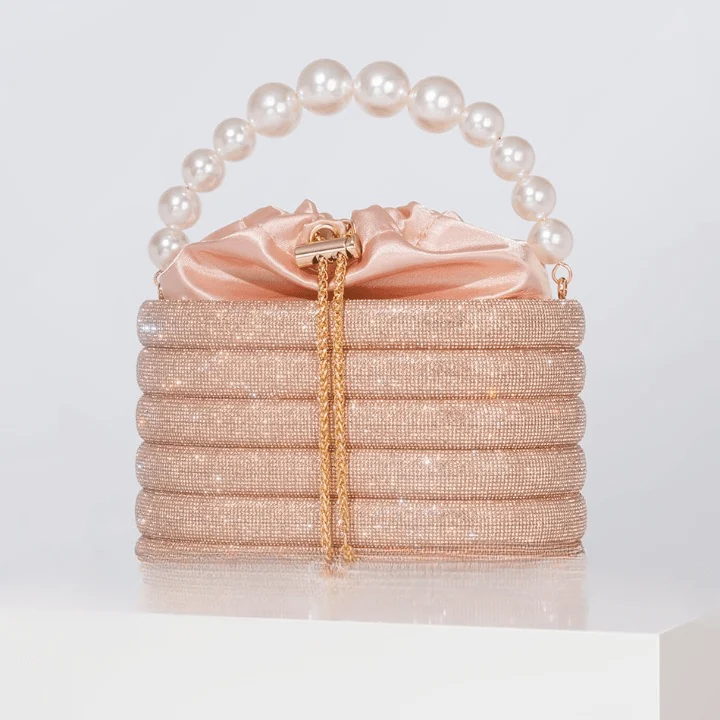 Raen Crystal & Pearl Handle Evening Clutch Bag - 6 Colors - Glova