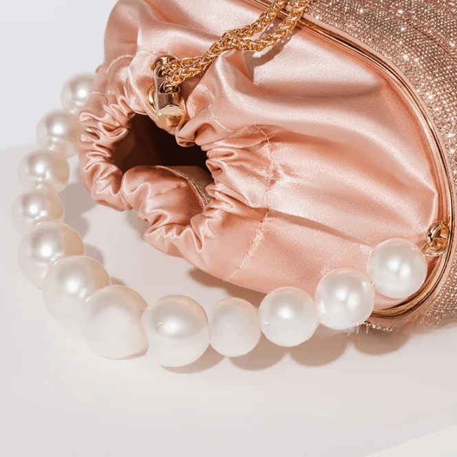 Raen Crystal & Pearl Handle Evening Clutch Bag - 6 Colors - Glova