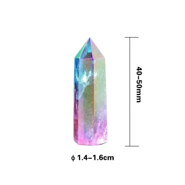 Rainbow Clear Quartz Point Tower Crystal - Glova