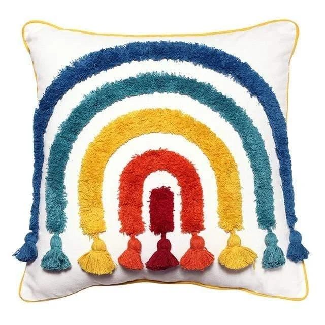 Rainbow Embroidered Cushion Cover - Glova