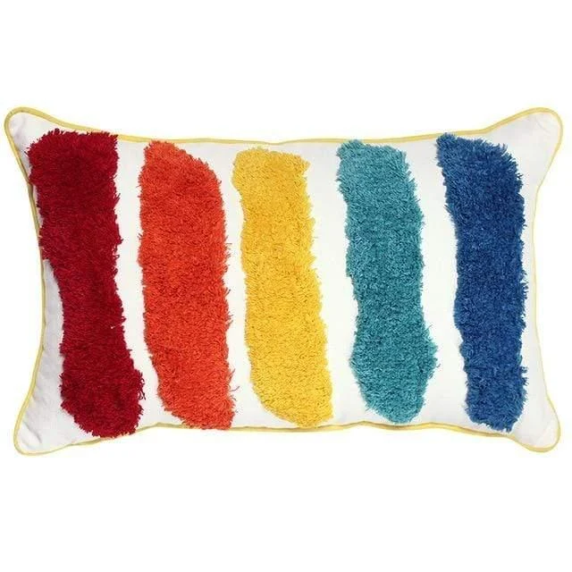 Rainbow Embroidered Cushion Cover - Glova