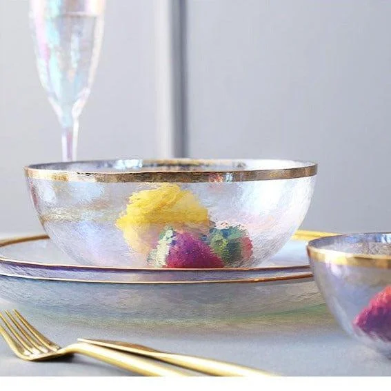 Rainbow Glass Dinner Tableware Set - Glova