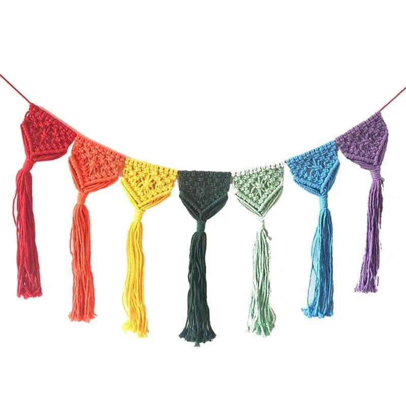 Rainbow Macrame Wall Hanging - Glova