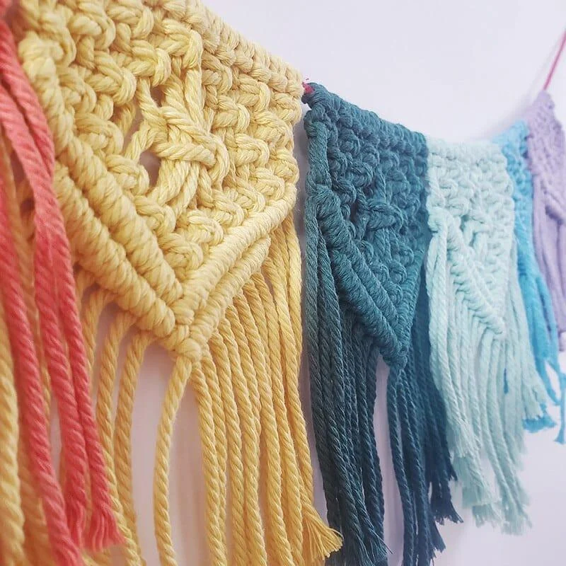 Rainbow Macrame Wall Hanging - Glova