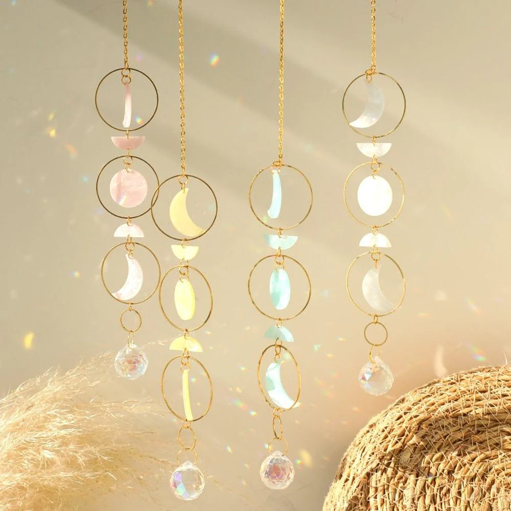 Rainbow Moon Phase Suncatcher - Glova