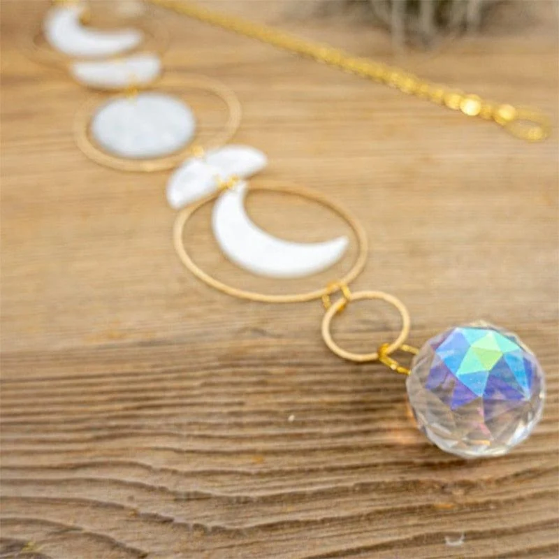 Rainbow Moon Phase Suncatcher - Glova