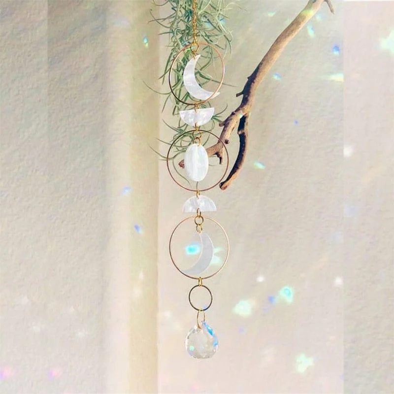 Rainbow Moon Phase Suncatcher - Glova