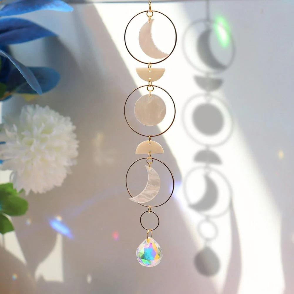 Rainbow Moon Phase Suncatcher - Glova